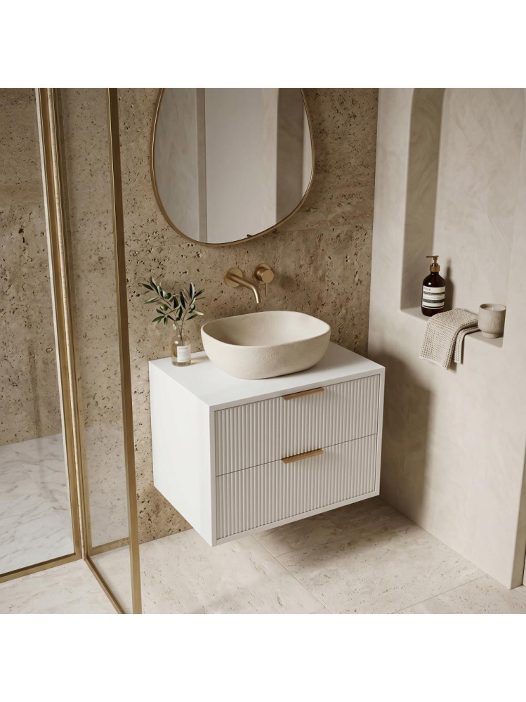 Dulap baie pentru lavoar Rea Mono 60cm alb [3]