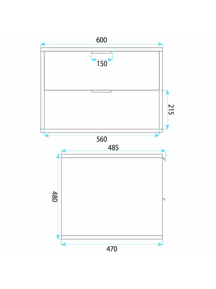 Dulap baie pentru lavoar Rea Mono 60cm bej [10]