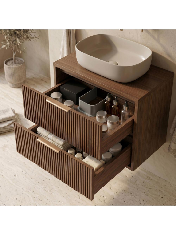 Dulap baie pentru lavoar Rea Mono 60cm maro [4]