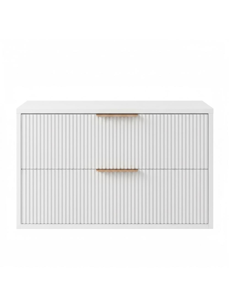 Dulap baie pentru lavoar Rea Mono 80cm alb [11]