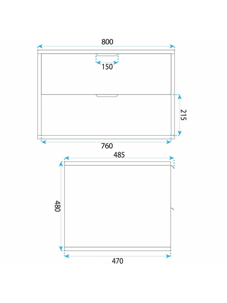 Dulap baie pentru lavoar Rea Mono 80cm bej [13]