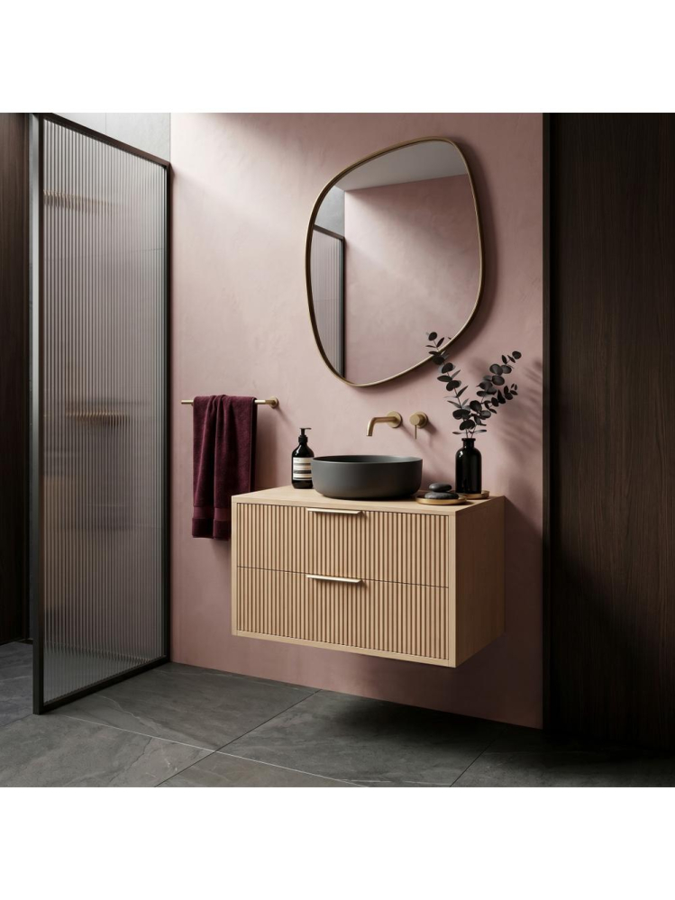 Dulap baie pentru lavoar Rea Mono 80cm bej [7]