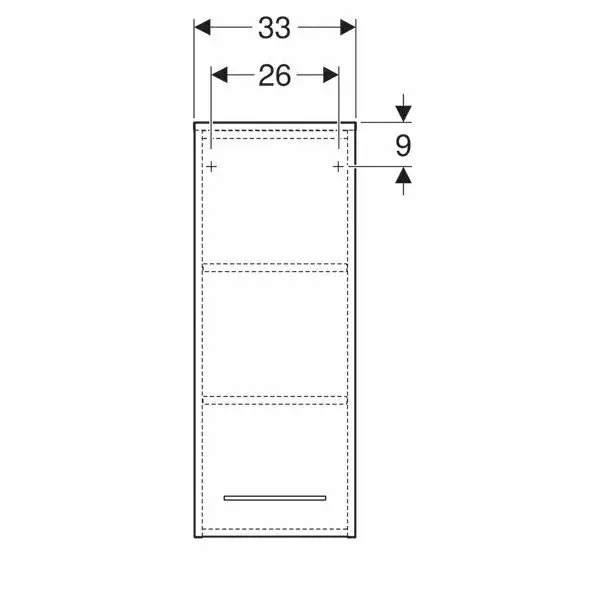 Dulap baie suspendat nuc deschis Geberit Selnova Square 1 usa 85 cm [4]