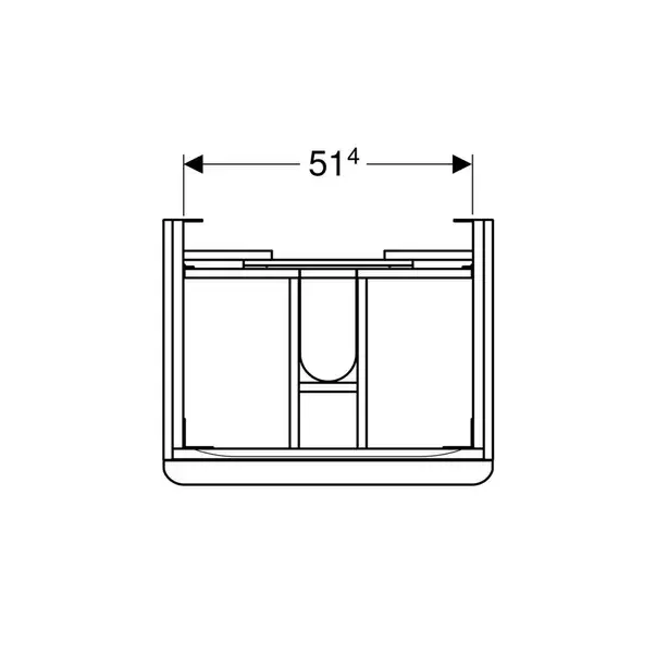Dulap baza pentru lavoar suspendat Geberit Smyle Square 2 sertare 59 cm [2]