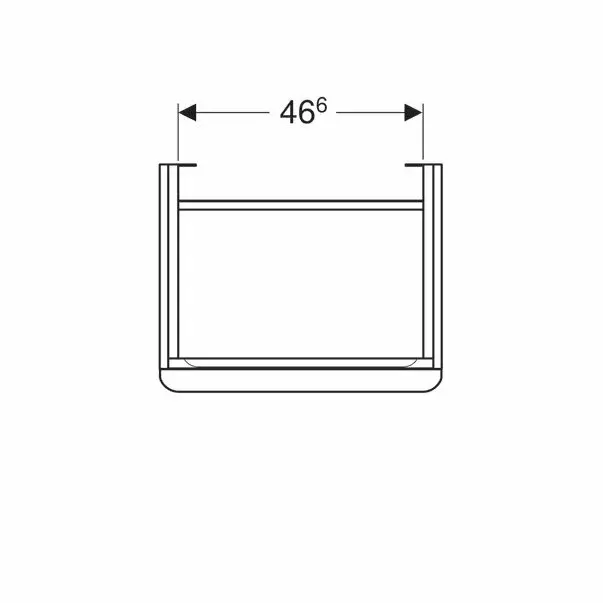 Dulap baza pentru lavoar suspendat Geberit Smyle Square alb 1 usa opritor dreapta 54 cm [3]