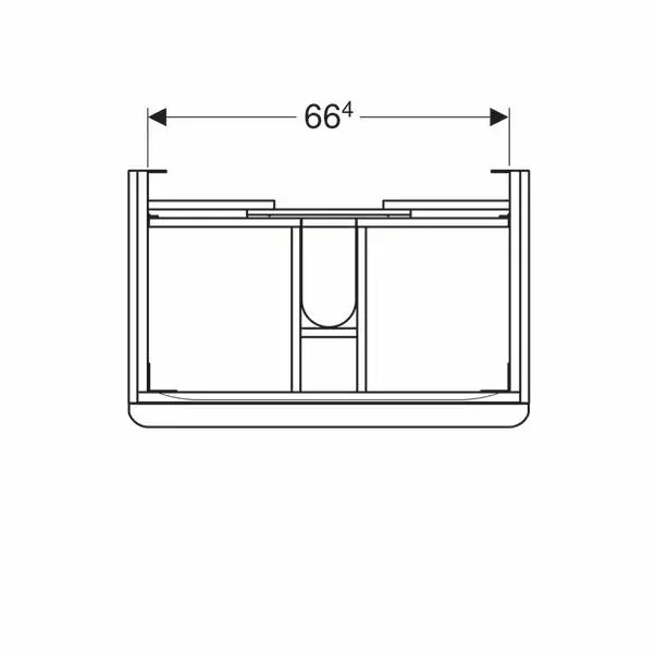 Dulap baza pentru lavoar suspendat Geberit Smyle Square alb 2 sertare 74 cm [3]
