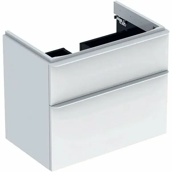 Dulap baza pentru lavoar suspendat Geberit Smyle Square alb 2 sertare 74 cm [1]