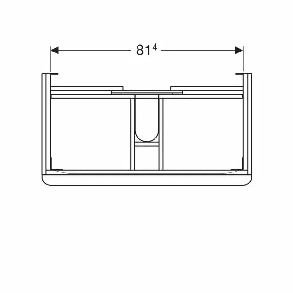Dulap baza pentru lavoar suspendat Geberit Smyle Square gri nisip 2 sertare 89 cm [3]