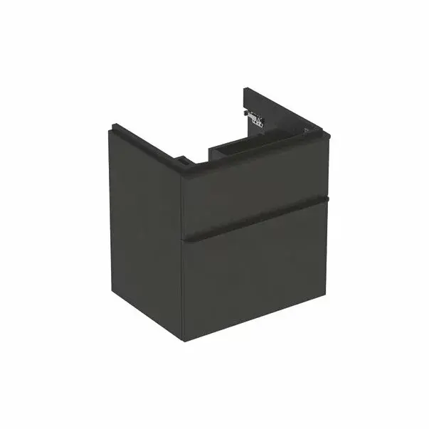 Dulap baza pentru lavoar suspendat Geberit Smyle Square lava gri inchis 2 sertare 59 cm [1]