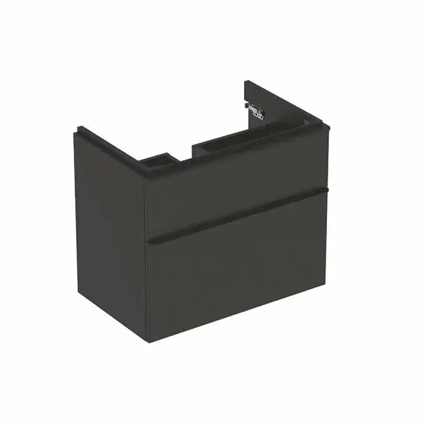 Dulap baza pentru lavoar suspendat Geberit Smyle Square lava gri inchis 2 sertare 74 cm [1]