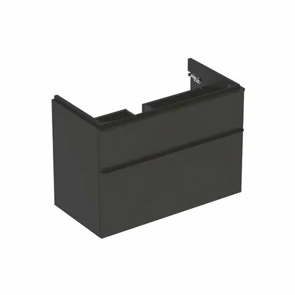 Dulap baza pentru lavoar suspendat Geberit Smyle Square lava gri inchis 2 sertare 89 cm [1]