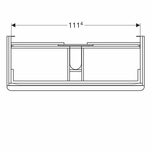 Dulap baza pentru lavoar suspendat Geberit Smyle Square nuc 2 sertare 119 cm [3]