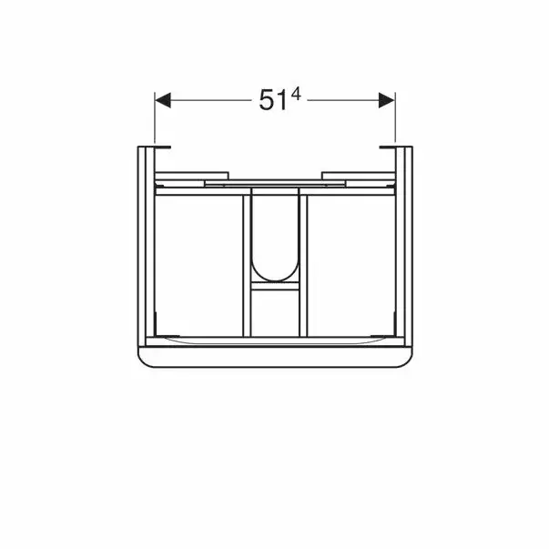 Dulap baza pentru lavoar suspendat Geberit Smyle Square nuc 2 sertare 59 cm [4]