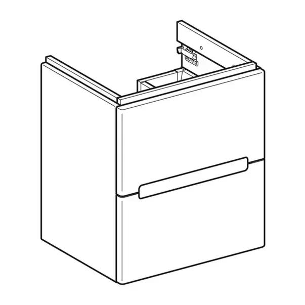 Dulap baza suspendat Geberit Modo 2 sertare alb lucios 50 cm [6]