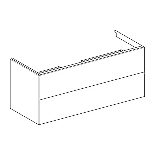Dulap baza suspendat Geberit One alb mat 120 cm cu 2 sertare [5]