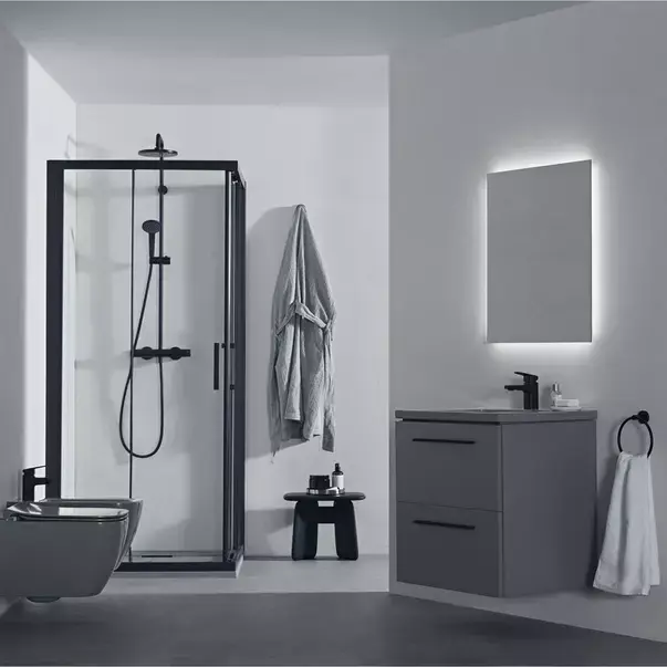 Dulap baza suspendat Ideal Standard i.life B gri quartz mat 2 sertare 60 cm [2]