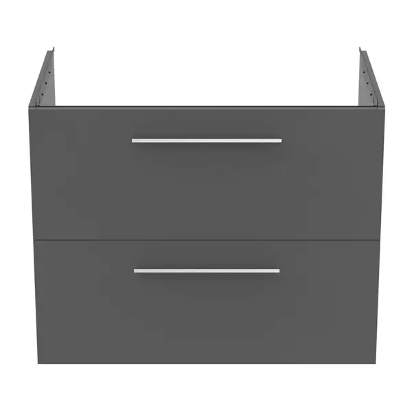 Dulap baza suspendat Ideal Standard i.life B gri quartz mat 2 sertare 80 cm [6]