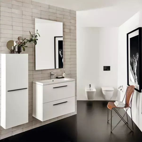 Dulap baza suspendat Ideal Standard i.life S 2 sertare alb mat 80 cm [2]