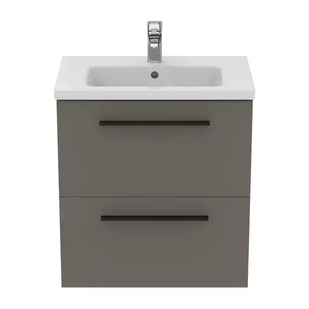 Dulap baza suspendat Ideal Standard i.life S 2 sertare gri 60 cm [2]