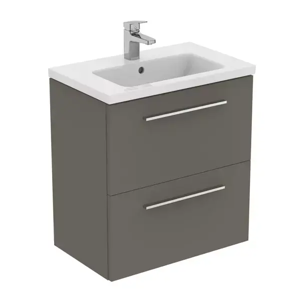 Dulap baza suspendat Ideal Standard i.life S 2 sertare gri 60 cm [3]