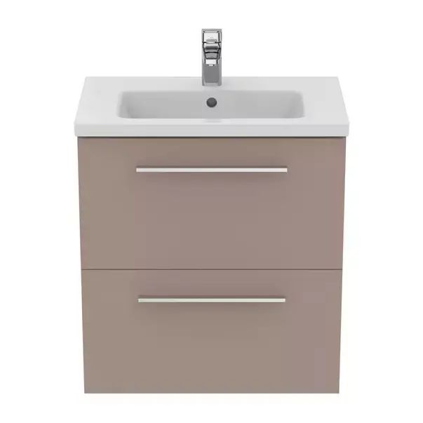 Dulap baza suspendat Ideal Standard i.life S 2 sertare gri - bej 60 cm [2]