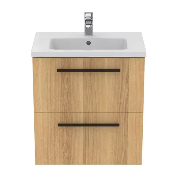Dulap baza suspendat Ideal Standard i.life S 2 sertare stejar 60 cm [4]