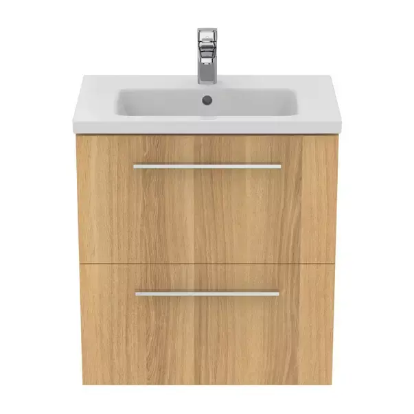 Dulap baza suspendat Ideal Standard i.life S 2 sertare stejar 60 cm [2]