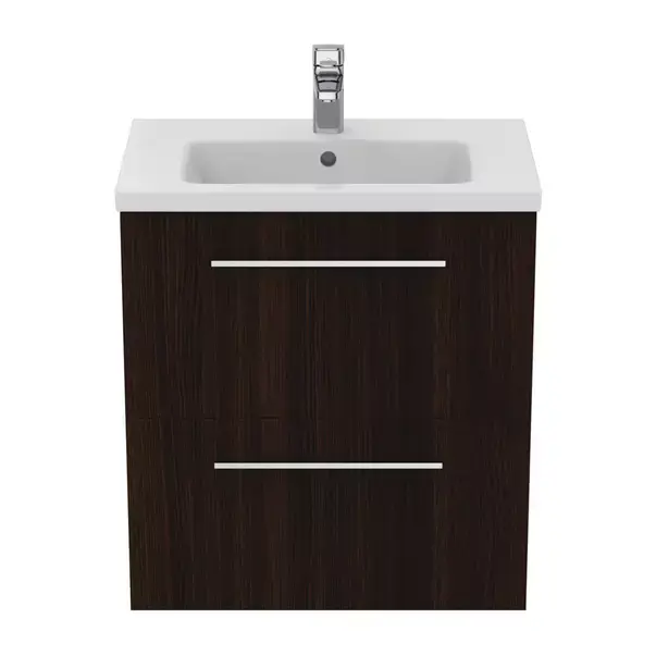 Dulap baza suspendat Ideal Standard i.life S 2 sertare stejar cafeniu 60 cm [2]