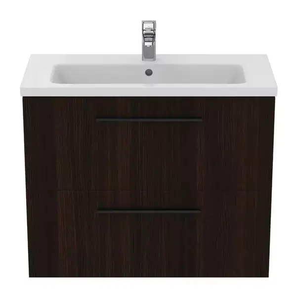 Dulap baza suspendat Ideal Standard i.life S 2 sertare stejar cafeniu 80 cm [4]