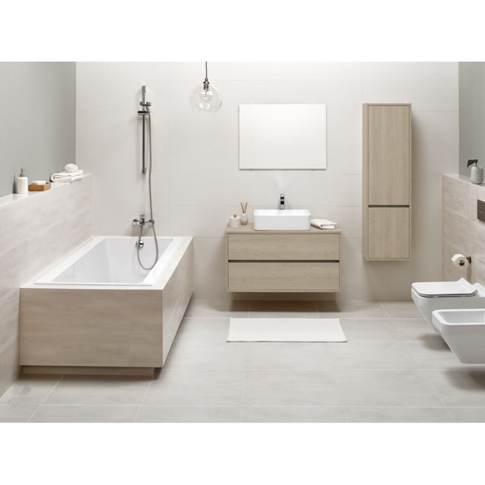 Dulap coloana Cersanit, Crea, cu doua usi, 140 cm, stejar [5]