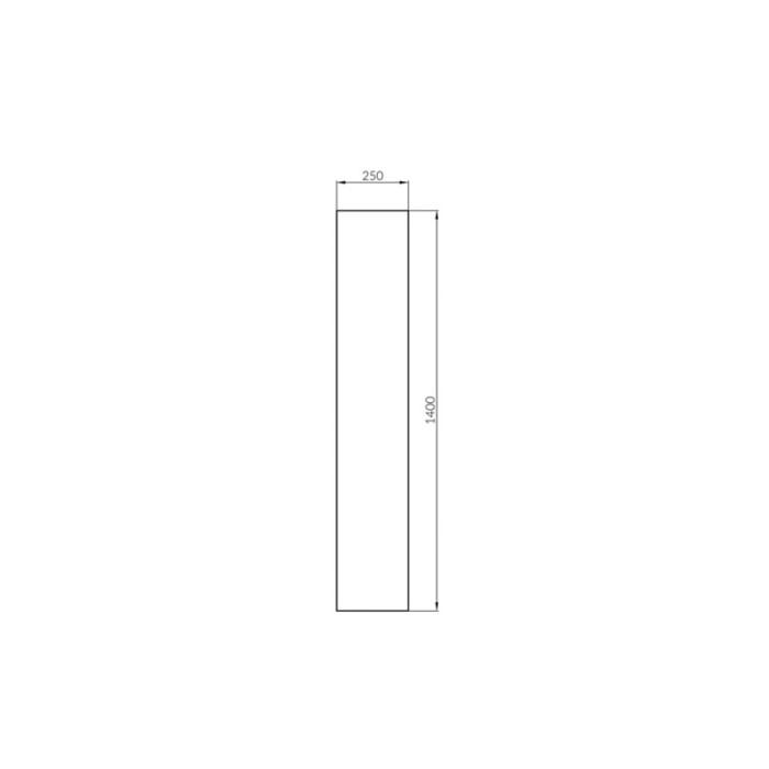 Dulap coloana Cersanit, Crea, cu doua usi, 140 cm, stejar [3]