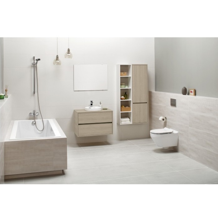 Dulap coloana Cersanit, Crea, cu doua usi, 140 cm, stejar [7]