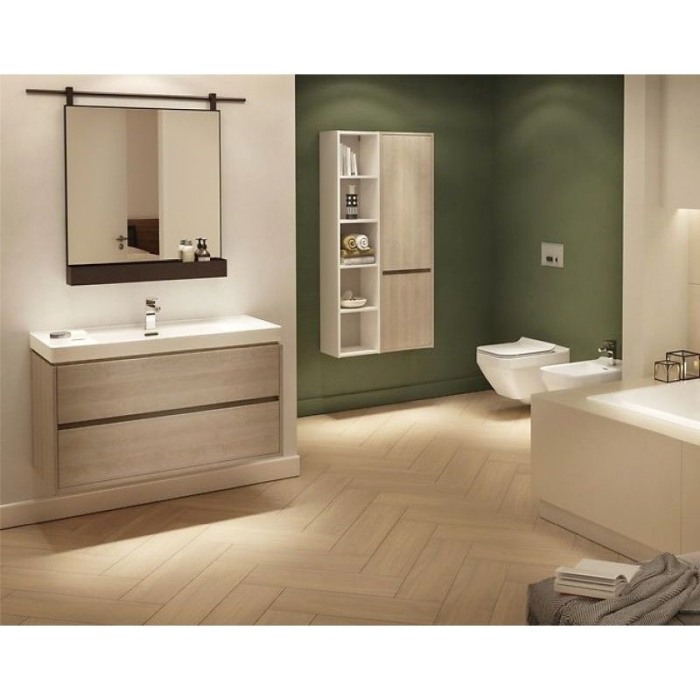 Dulap coloana Cersanit, Crea, cu doua usi, 140 cm, stejar [4]