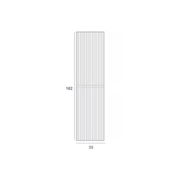 Dulap coloana mare Gala Canaletto suspendat alb mat 2 usi batante 35 cm [2]