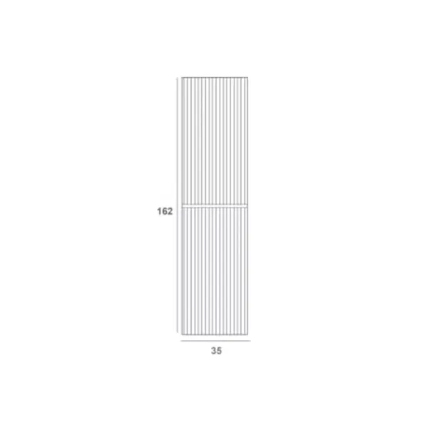 Dulap coloana mare Gala Canaletto suspendat nuc negru mat 2 usi batante 35 cm [2]