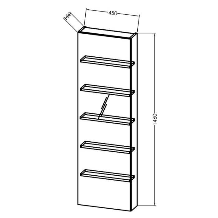 Dulap cu oglinda, Kolpasan, Alexis, h146 cm, Craft Wood [2]
