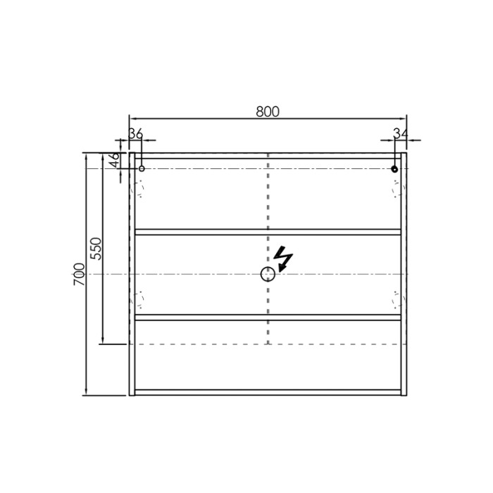 Dulap cu oglinda, Kolpasan, Evelin, 80x14x70cm, alb [3]