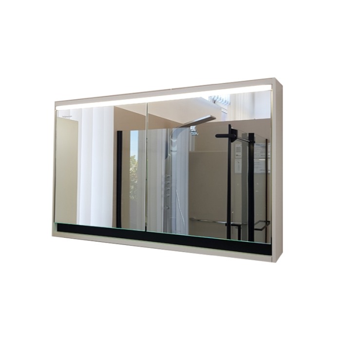 Dulap cu oglinda, Kolpasan, Pandora, 110 cm, iluminare led, alb [1]