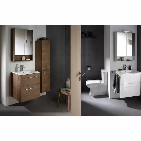 Dulap cu oglinda suspendat Geberit Selnova Square alb 2 usi 59 cm [2]