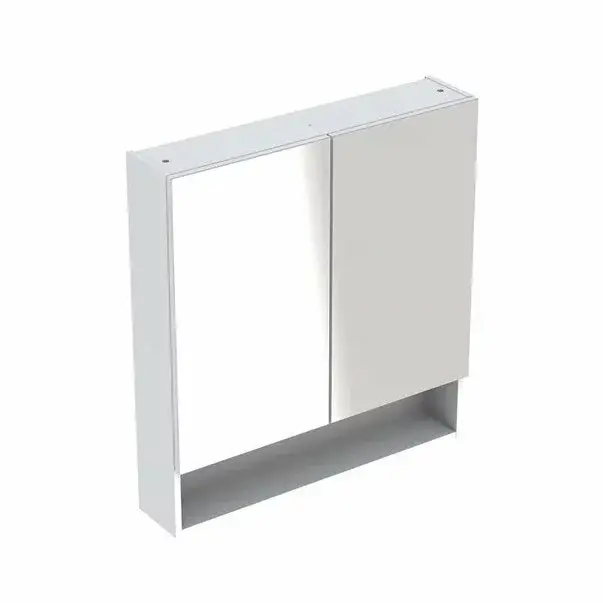 Dulap cu oglinda suspendat Geberit Selnova Square alb 2 usi 79 cm [1]