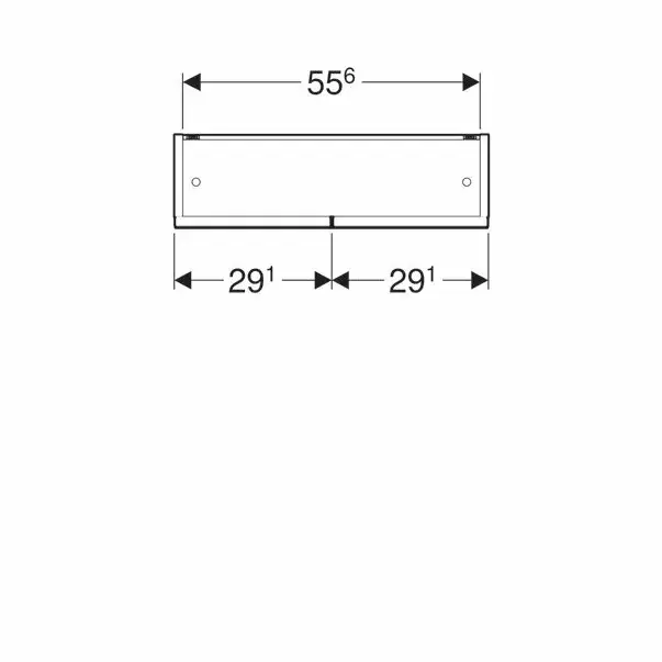 Dulap cu oglinda suspendat Geberit Selnova Square lava gri inchis 2 usi 59 cm [6]