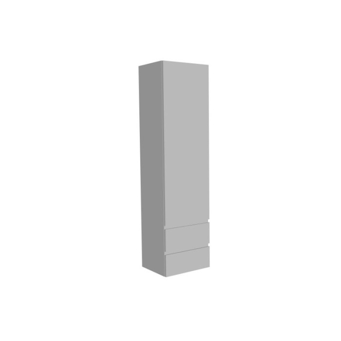 Dulap inalt cu 1 usa si 2 sertare, Kolpasan, Naomi, 149.5 ( h ) cm, dark concrete [3]