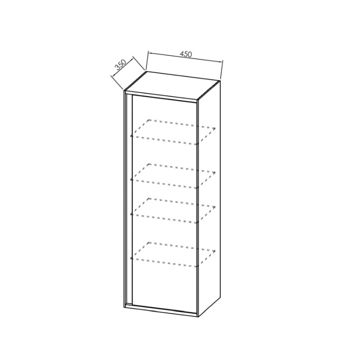 Dulap inalt suspedat Kolpasan, Pandora, 130cm, lemn [2]