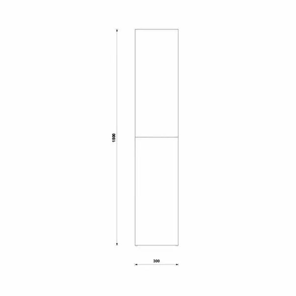 Dulap inalt suspendat Gala Daily gri 2 usi 30 cm [2]
