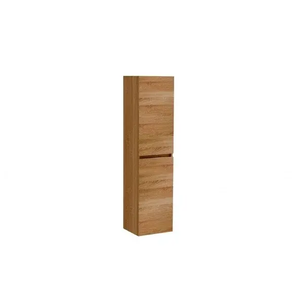 Dulap inalt suspendat Gala Jade stejar 4 etajere sticla 140 cm [1]