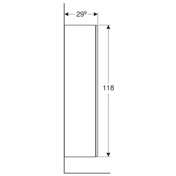Dulap inalt suspendat Geberit Smyle Square alb 1 usa 36 cm [5]