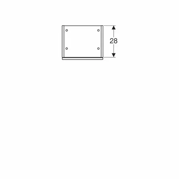 Dulap inalt suspendat Geberit Smyle Square alb 1 usa 36 cm [3]