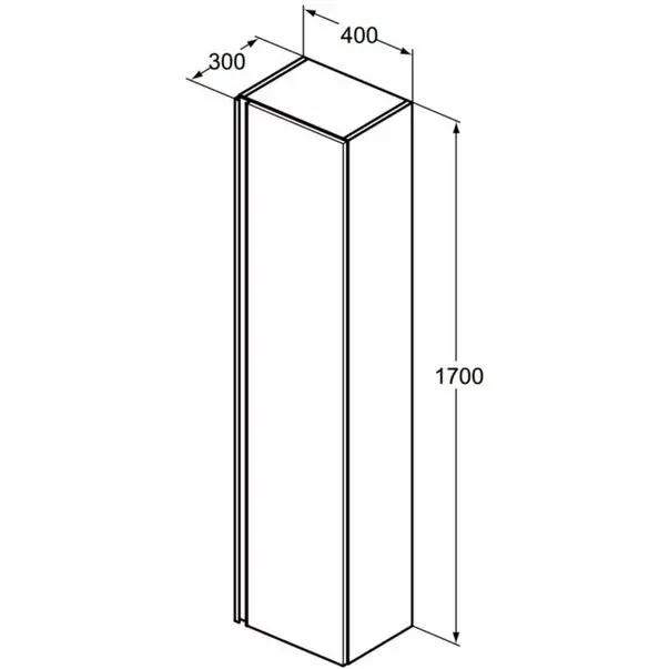 Dulap inalt suspendat Ideal Standard Tesi mdf gri inchis 170x40 cm [3]