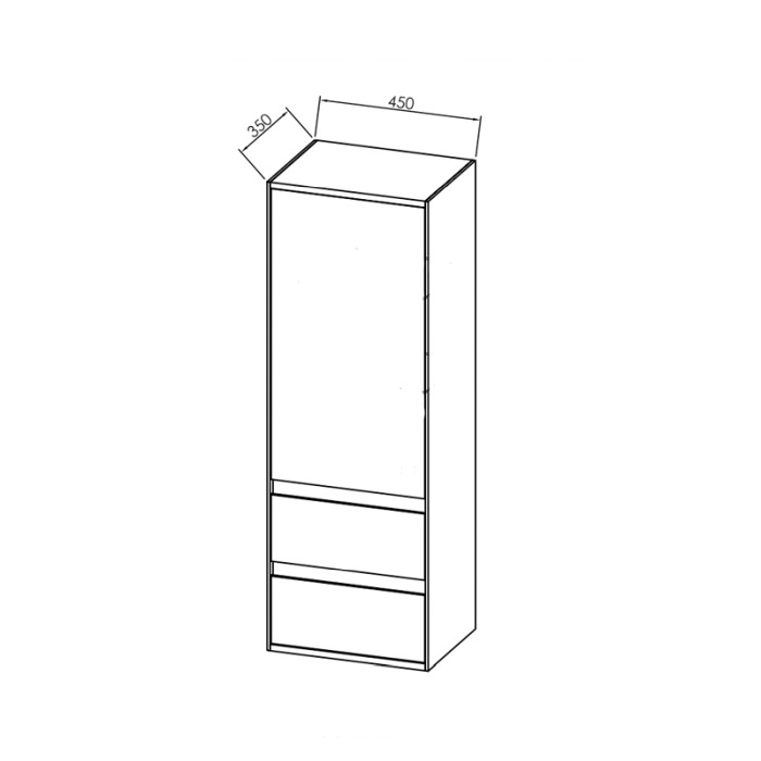 Dulap inalt suspendat Kolpasan, Pandora, 130cm, alb [2]