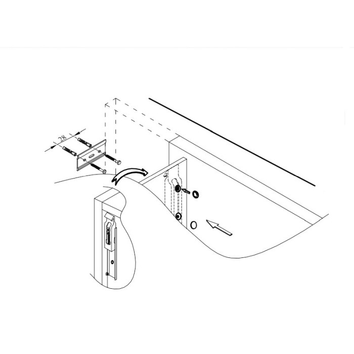 Dulap inalt suspendat Kolpasan, Pandora, 130cm, alb [3]